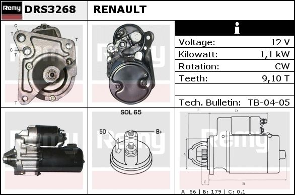 DELCO REMY Стартер DRS3275